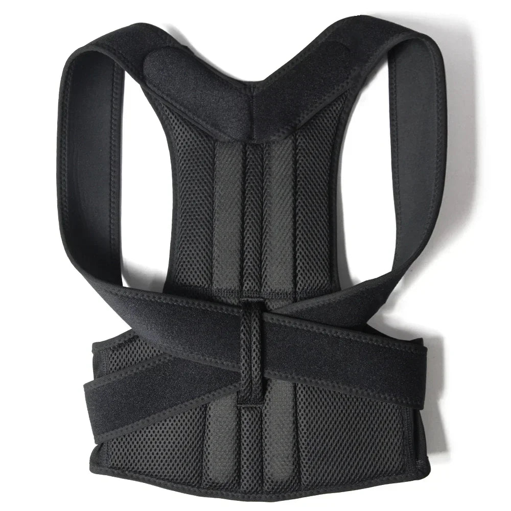 Adjustable unisex posture corrector brace. Hunchback correction, back alignment & claivicle support. Prevents slouching.