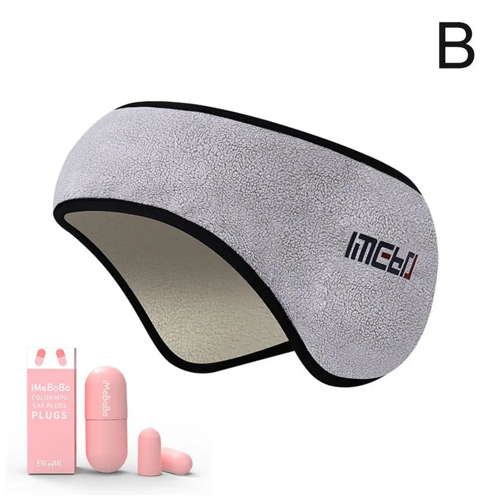 Earmuff Sleep Mask Plush Sleeping Mask Eyemuff Eye Cover For Warm Relax Plush Blindfold Eyes Bandage With Soundproof Earplugs