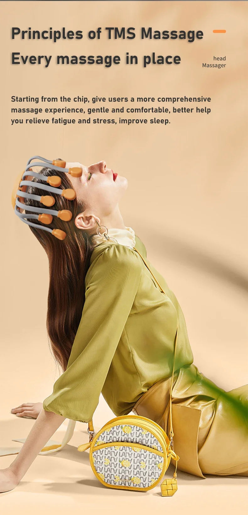 Scalp Head Massager Red Light Vibrator Octopus Scratcher For Relaxation Stress Migraine