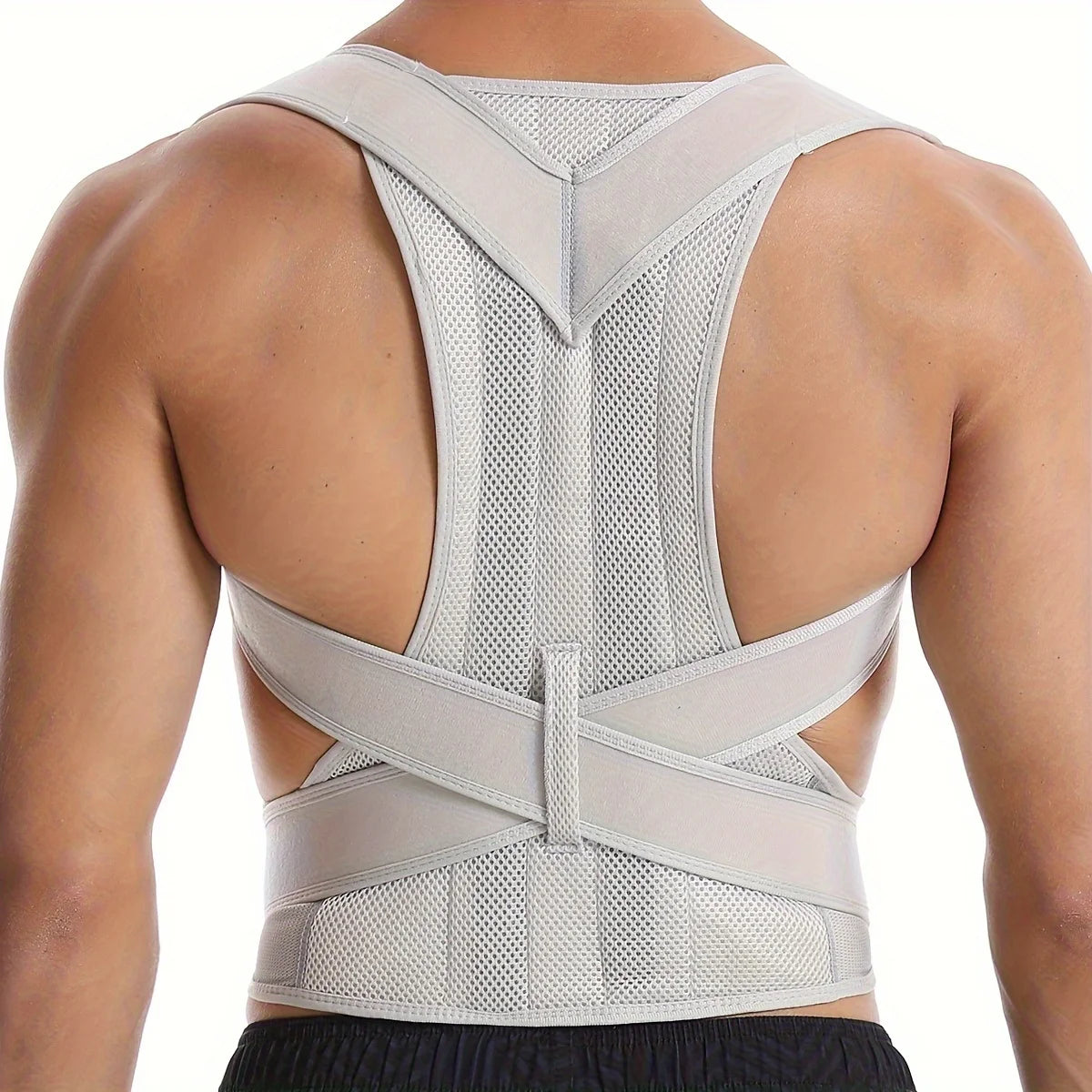 Adjustable unisex posture corrector brace. Hunchback correction, back alignment & claivicle support. Prevents slouching.