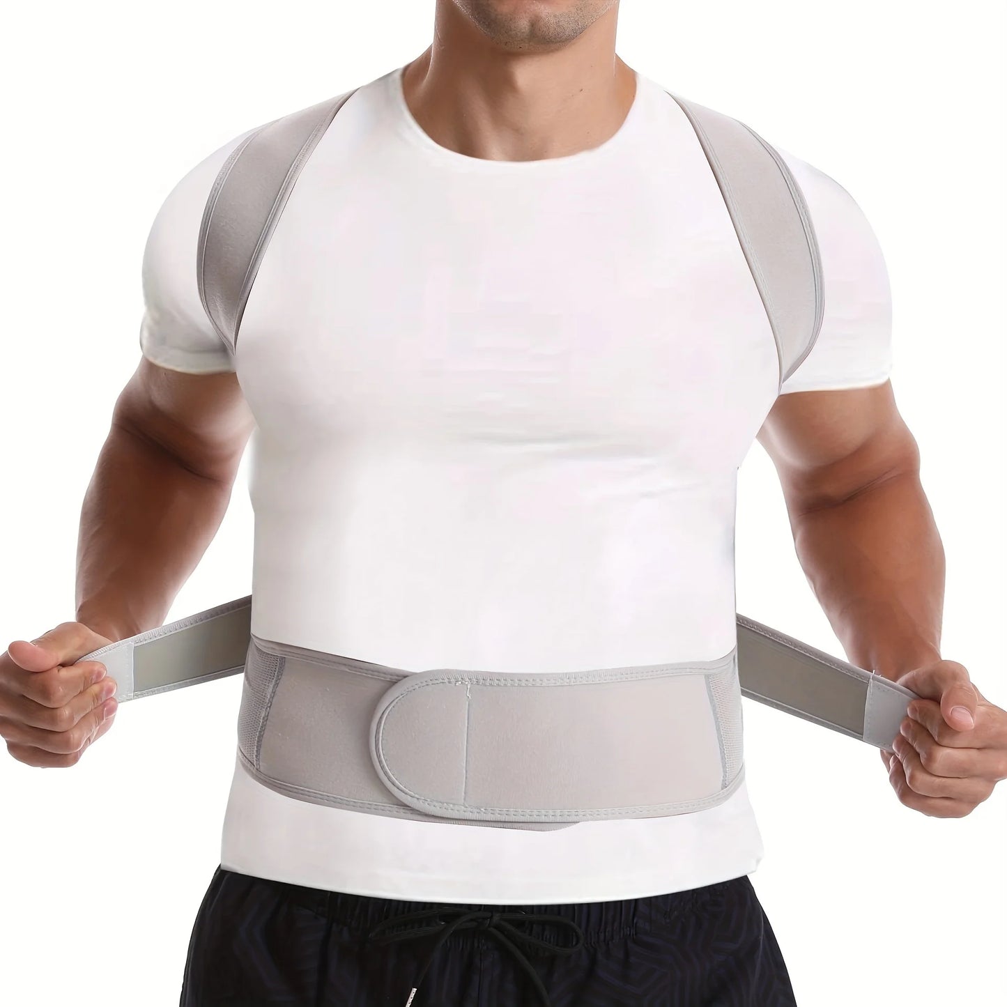 Adjustable unisex posture corrector brace. Hunchback correction, back alignment & claivicle support. Prevents slouching.