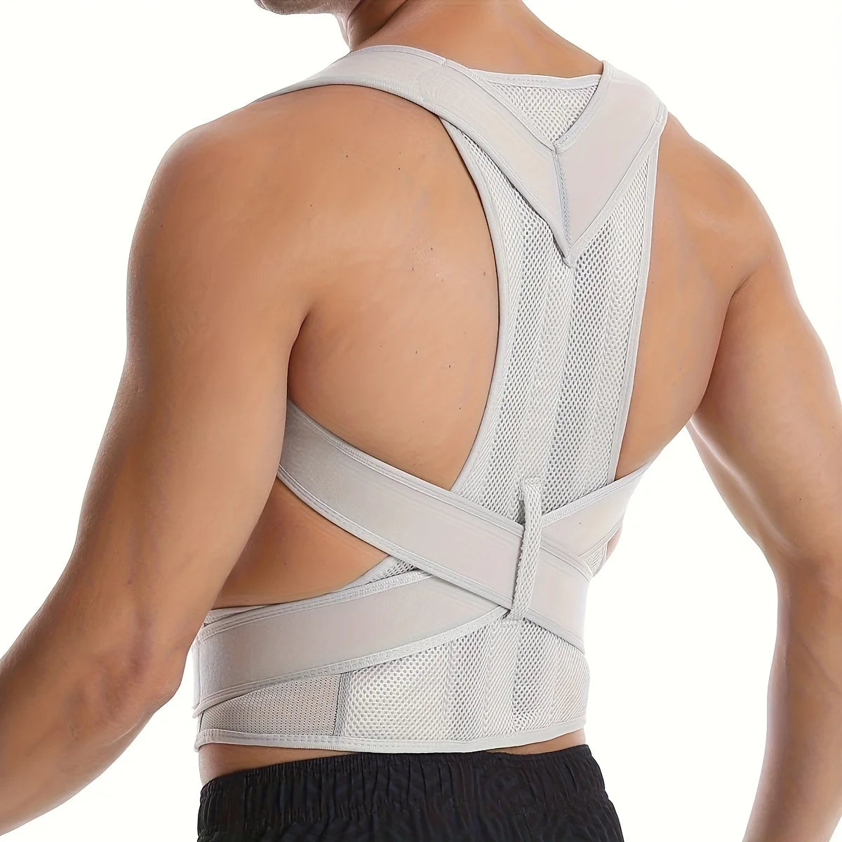 Adjustable unisex posture corrector brace. Hunchback correction, back alignment & claivicle support. Prevents slouching.