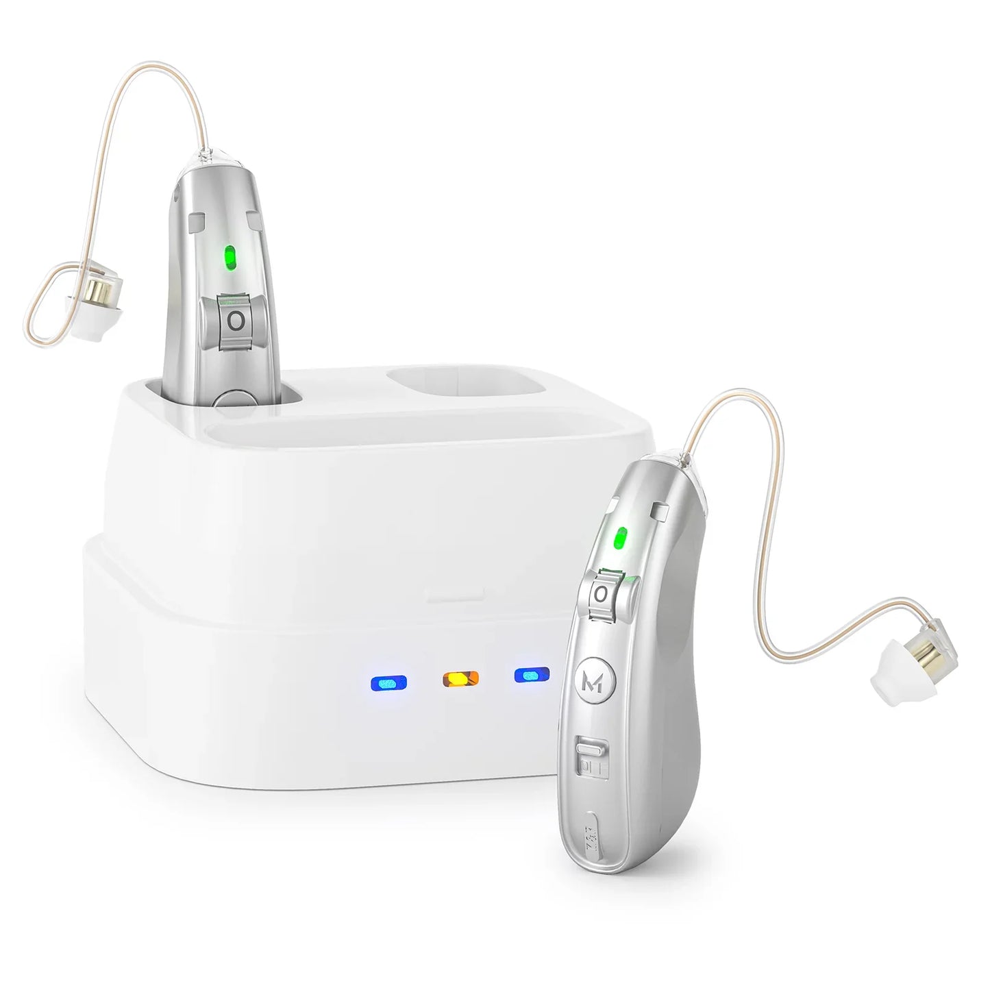 Rechargeable USB Digital Hearing Aid Behind the Ear Sound Amplifier Elderly Noise Cancelling Deaf Care Charging case