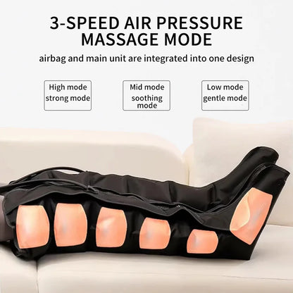 Jinkairui Electric Air Pressure Leg Massager Kneading Squeeze Deep Relaxation Calf Foot with Remote Control