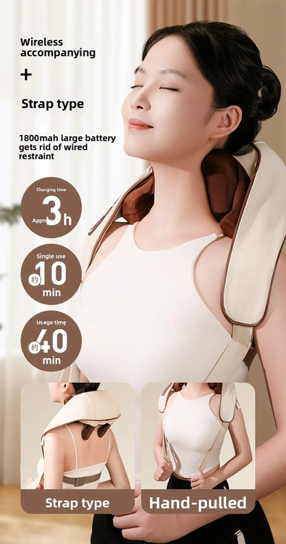 8-head Multifunctional Trapezius Massager - For Neck, Shoulder, Trapezius, Cervical Spine - with hot compress