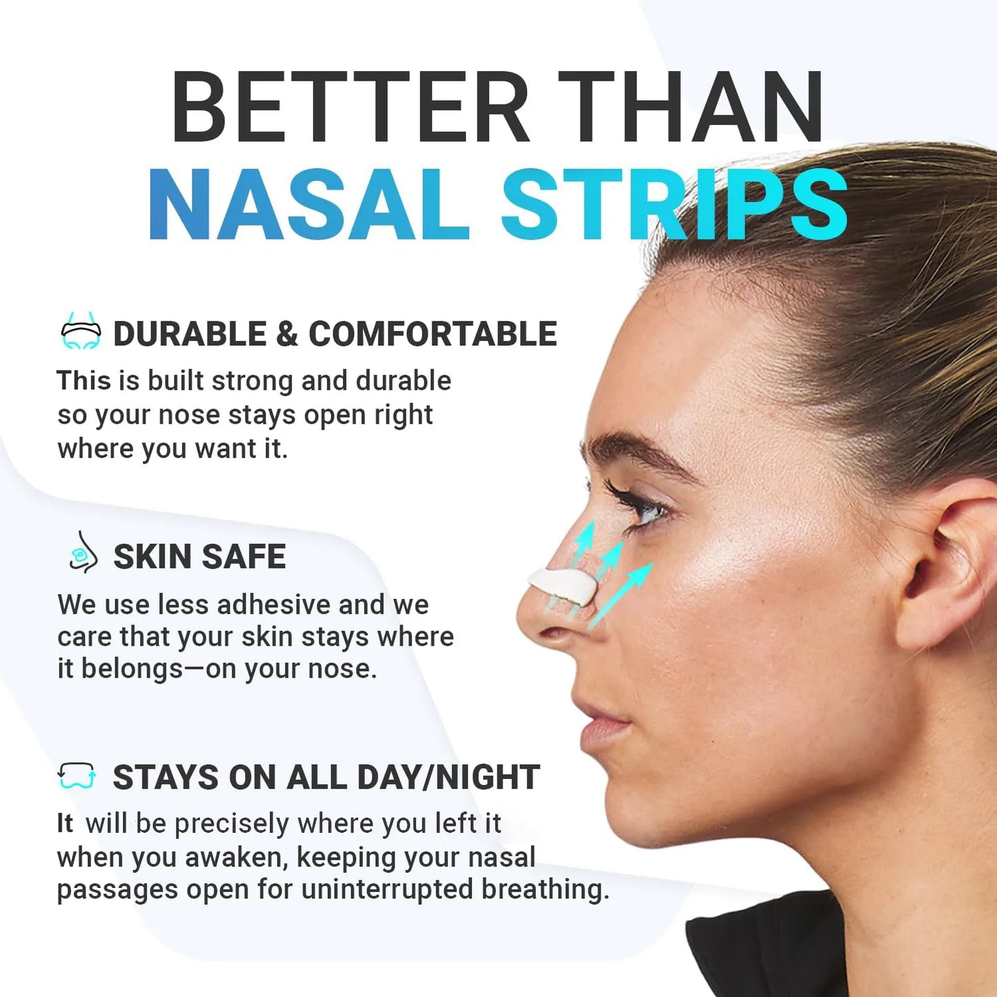 Sport Nasal Breathing Dilator Kits  Sleep Nasal Strips Nose Breathe Better Sleeping Anti Snoring Magnetic Nose Clip Nasal Strips