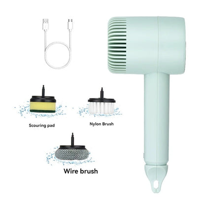 New Handheld Five in One Multifunctional Electric Cleaning Brush for Bathroom Washing and Kitchen Cleaning Tools