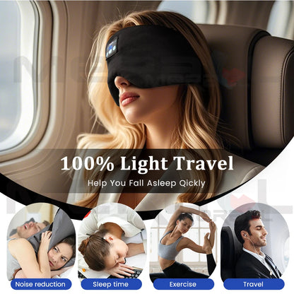 Mask for Sleep Headphones Bluetooth Travel 3D Eye Mask Music Play Sleeping Headphones Adjustable Music Eye Mask for Sleeping Aid