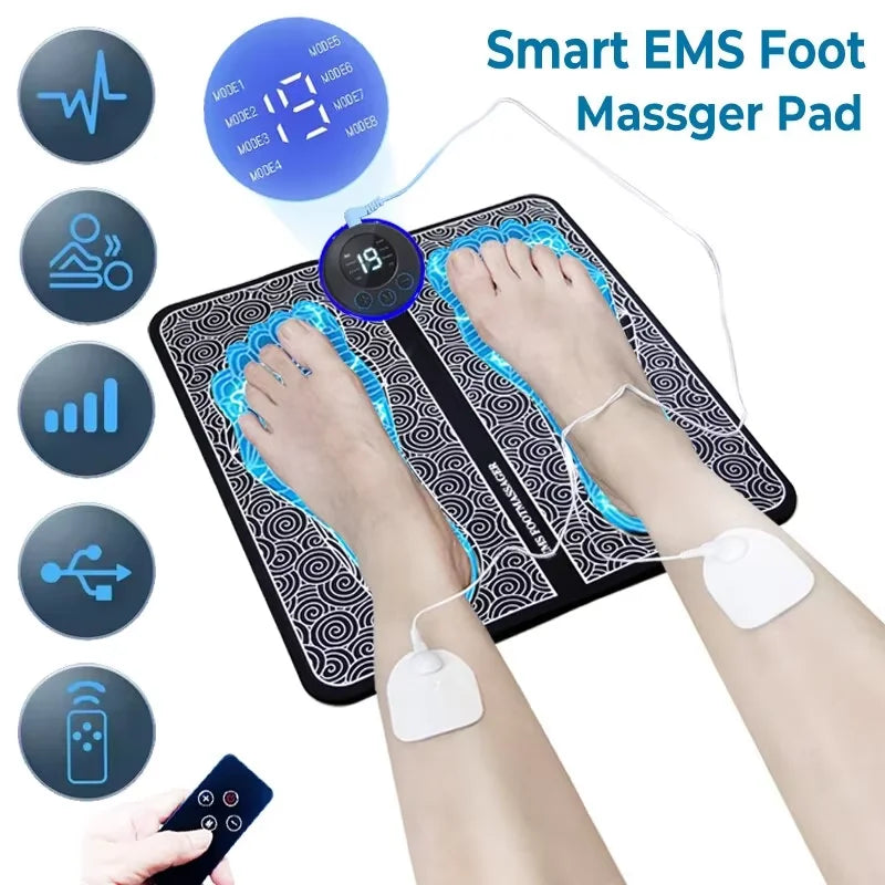 Foot Acupoint Massage Pad USB Charging Improve Blood Circulation Muscle Massage Relaxation Convenient Electric Sole Massage Tool