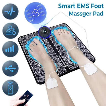Foot Acupoint Massage Pad USB Charging Improve Blood Circulation Muscle Massage Relaxation Convenient Electric Sole Massage Tool