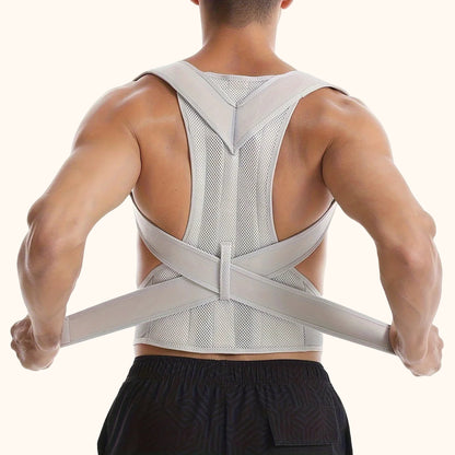 Adjustable unisex posture corrector brace. Hunchback correction, back alignment & claivicle support. Prevents slouching.