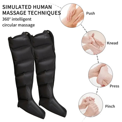 Jinkairui Electric Air Pressure Leg Massager Kneading Squeeze Deep Relaxation Calf Foot with Remote Control