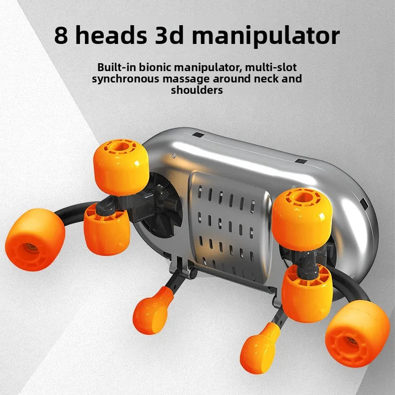 8-head Multifunctional Trapezius Massager - For Neck, Shoulder, Trapezius, Cervical Spine - with hot compress