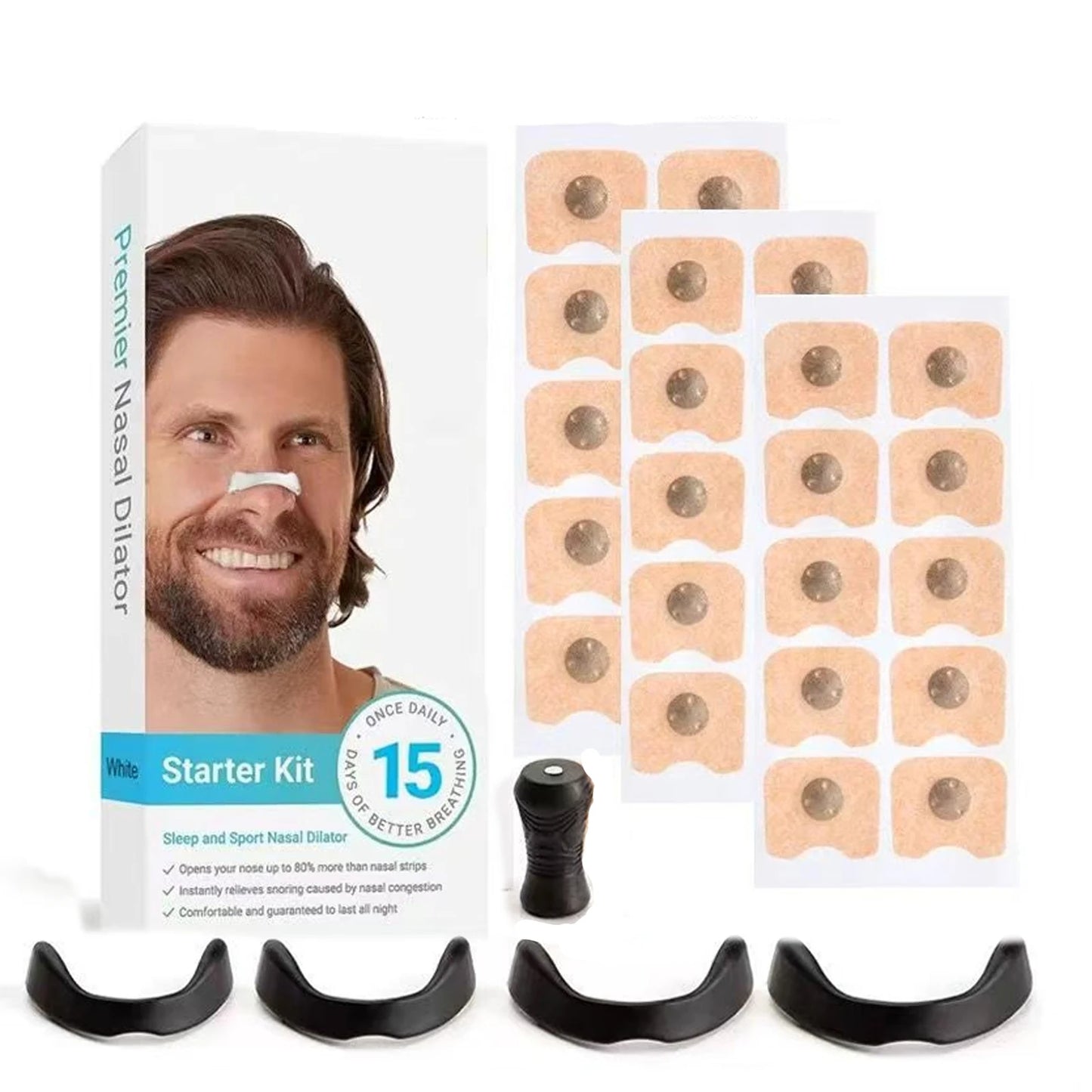 Sport Nasal Breathing Dilator Kits  Sleep Nasal Strips Nose Breathe Better Sleeping Anti Snoring Magnetic Nose Clip Nasal Strips