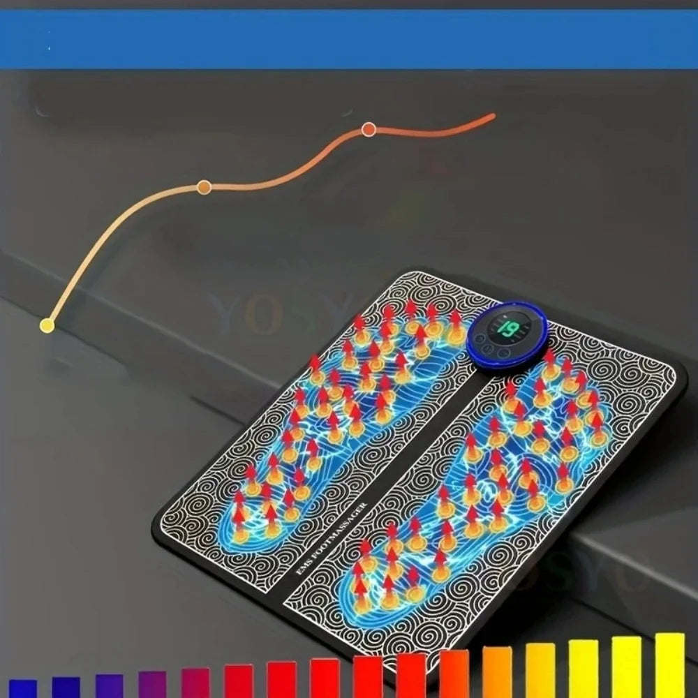 Foot Acupoint Massage Pad USB Charging Improve Blood Circulation Muscle Massage Relaxation Convenient Electric Sole Massage Tool