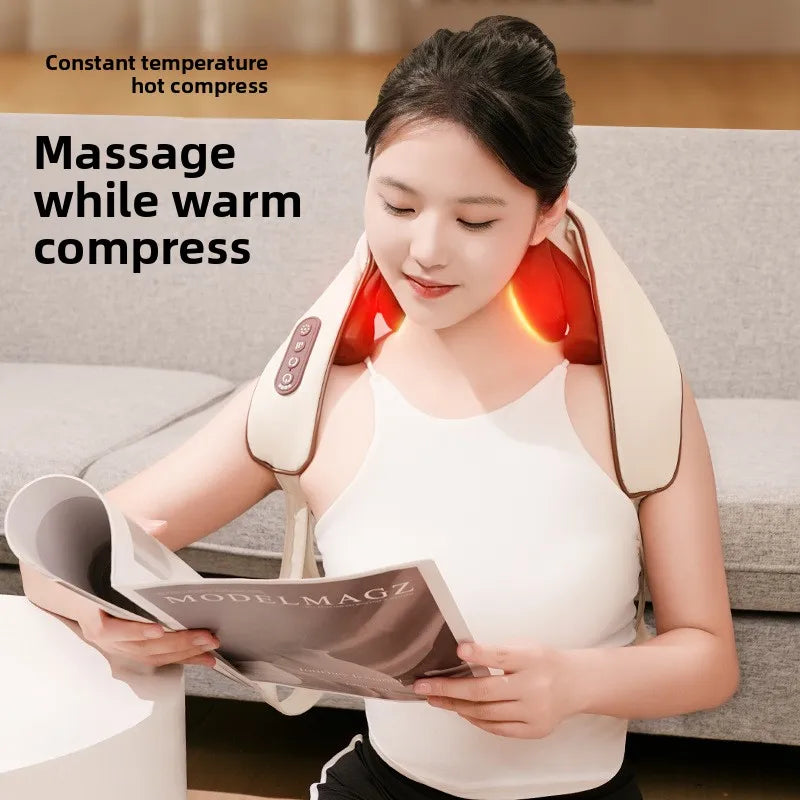 8-head Multifunctional Trapezius Massager - For Neck, Shoulder, Trapezius, Cervical Spine - with hot compress