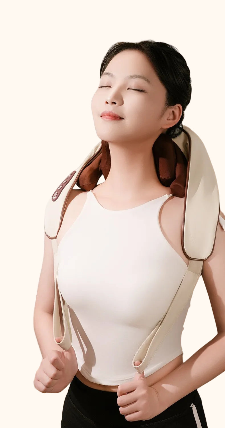 8-head Multifunctional Trapezius Massager - For Neck, Shoulder, Trapezius, Cervical Spine - with hot compress