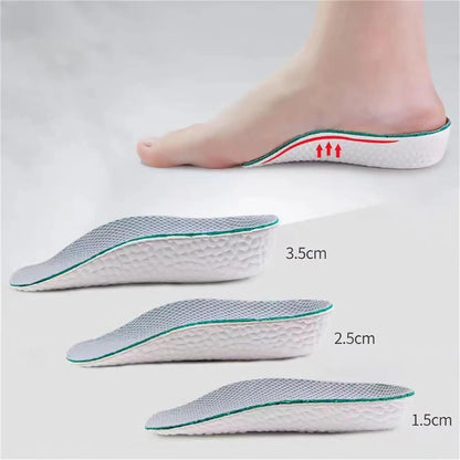 EVA Orthopedic Insoles Pain-Relief Ergonomic High-Arch Height Increasing Insoles Breathable Arch Support Insoles for Daily Wear