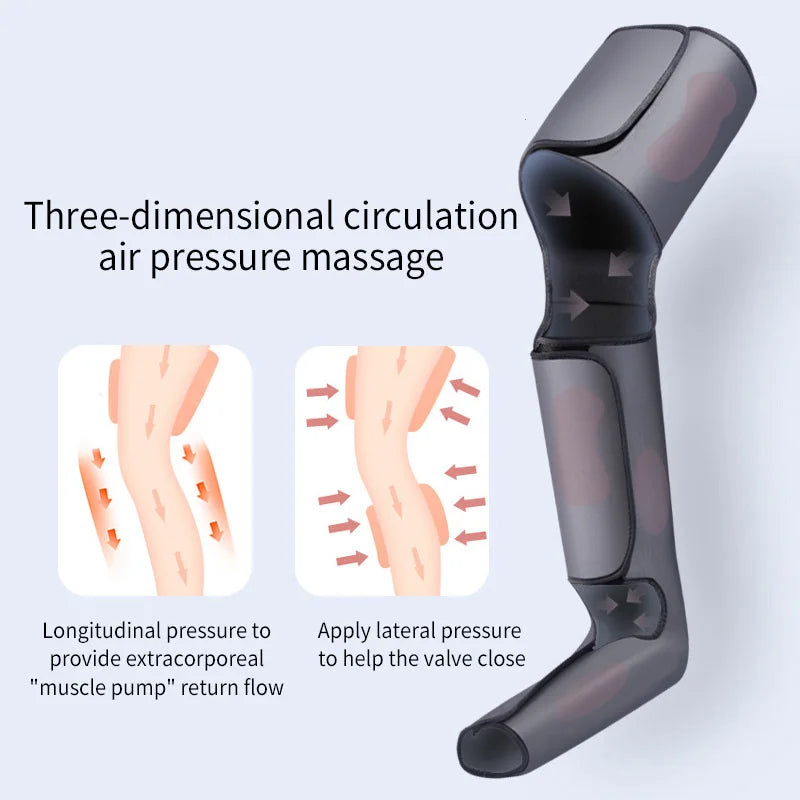 Electric Air Compression Foot Leg Massager Circulation health care Therapy Shiatsu Calf Thigh Compression Massage Pain Relief