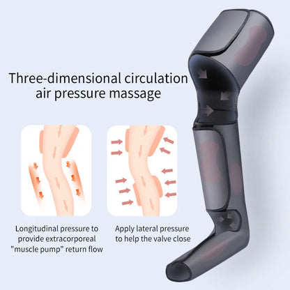 Electric Air Compression Foot Leg Massager Circulation health care Therapy Shiatsu Calf Thigh Compression Massage Pain Relief