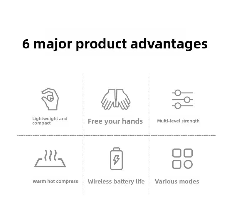 8-head Multifunctional Trapezius Massager - For Neck, Shoulder, Trapezius, Cervical Spine - with hot compress