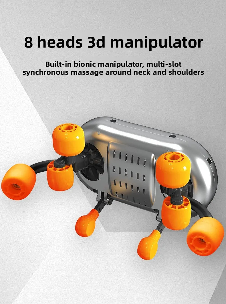 8-head Multifunctional Trapezius Massager - For Neck, Shoulder, Trapezius, Cervical Spine - with hot compress