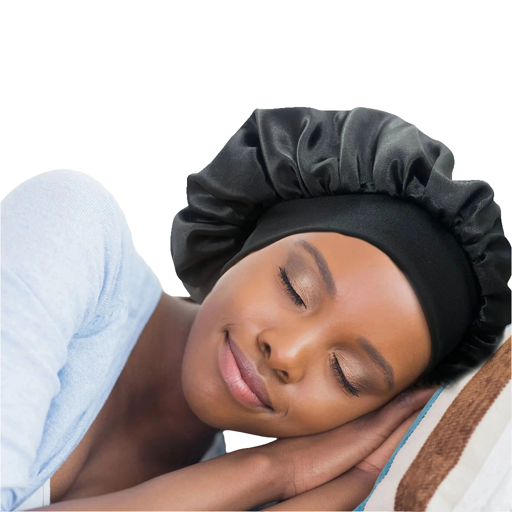 1pc Big Bonnets for Women Hair Care Large Satin Bonnet Silk Bonnet Hair Wrap for Sleeping Sleep Cap With Elastic Soft Band